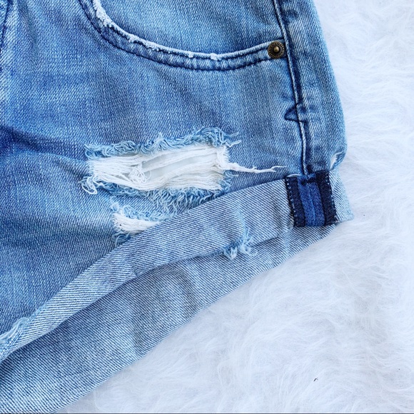 VOLCOM Cuffed Boyfriend Denim Jean Stoned Shorts 1 - Picture 8 of 15